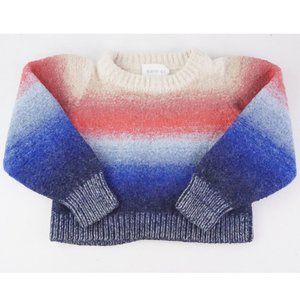 Eleven Six Alpaca/ Wool Blend Sweater Size Medium Red/White/Blue Ombre